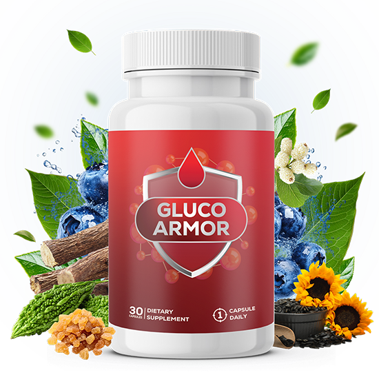Gluco Armor blood-sugar supplement bottle